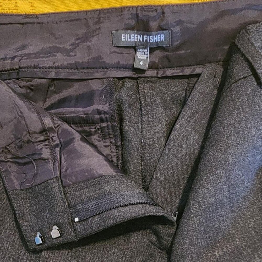 Vtg Eileen Fisher gray dress pants, 4